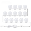 LED Mirror Light Bulbs with USB Touch Switch for Vanity & Dressing Table