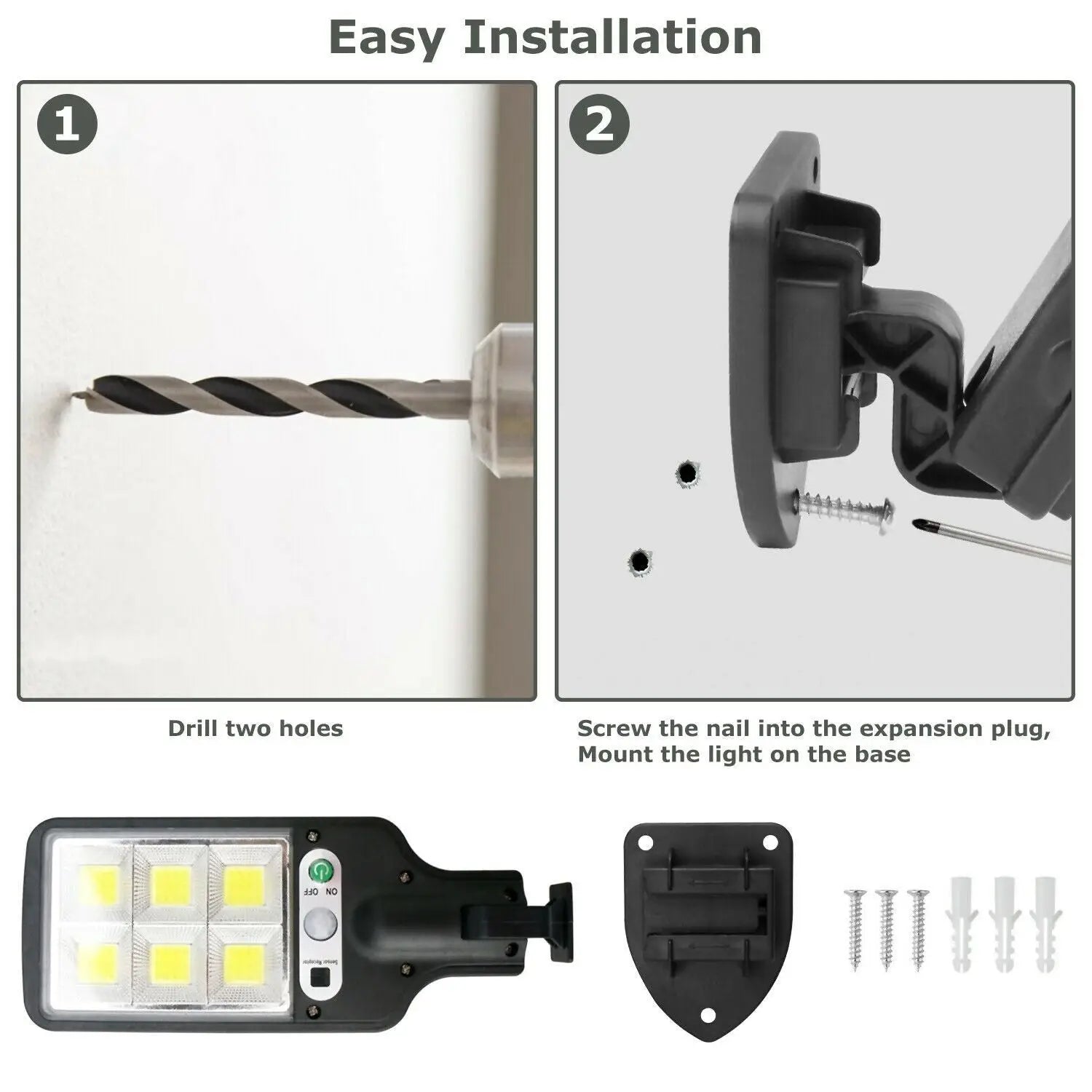 Solar Powered Light Outdoor with PIR Motion Sensor, 72-LED & Weatherproof